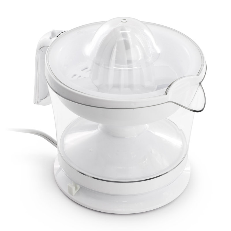 moRollio 32 Ounce Compact Electric Citrus Juicer in White, White