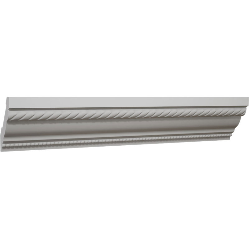 H 3 po x l 2 1/16 po x P 3 po x L 96 po, moulure couronnée en PVC TrueCraft, blanc