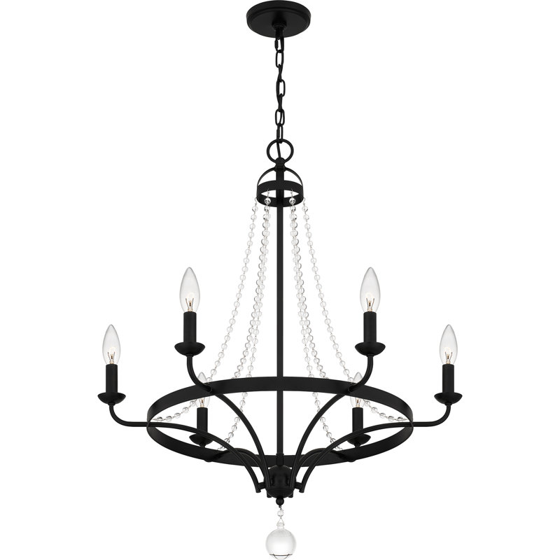 Lustre noir mat à 6 lumières Adelaide