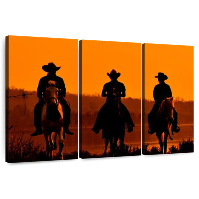 Lelar Cowboys At Sunset