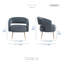 Fauteuil d'appoint 27,5 po Candide Modern Glam-1690656005
