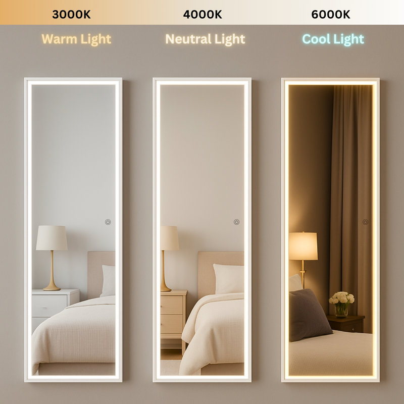 Miroir pleine grandeur avec lumières