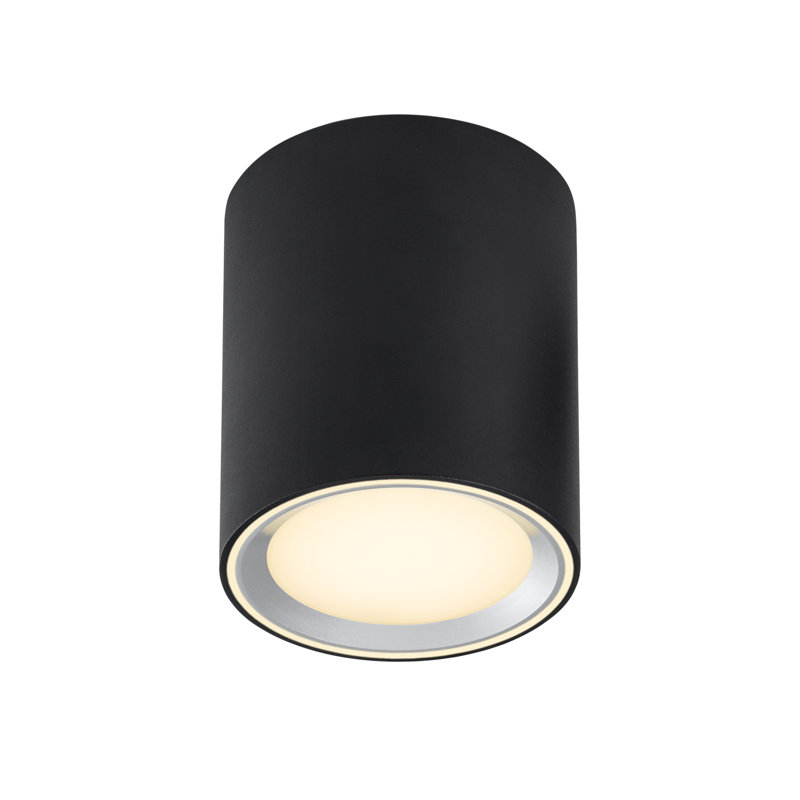 Fallon LED Flush Mount, 12cm H x 10cm W x 10cm D, Black
