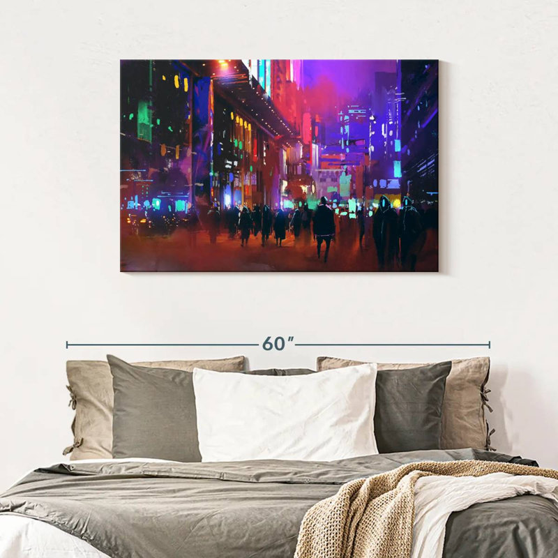 Sci-Fi City, 30" H x 45" W
