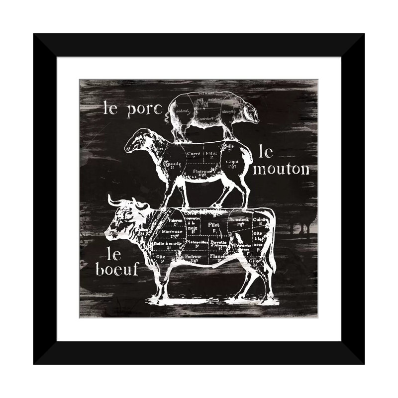 « boucher diagram » par carol robinson, impression sur toile tendue, H 24 po x l 24 po x P 1 po, Papier d'art encadré noir
