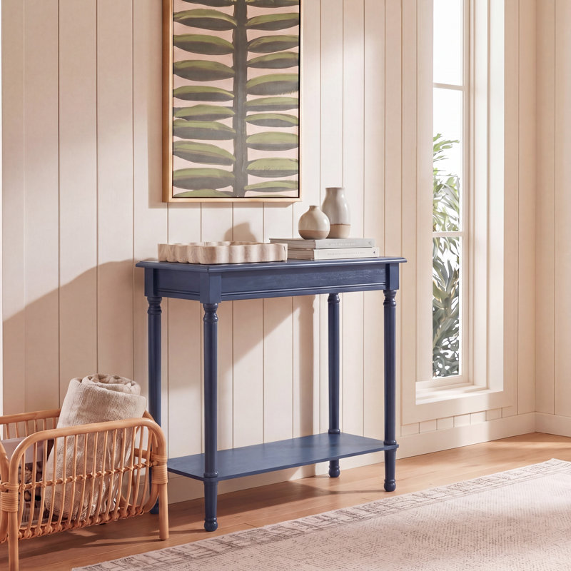Rutherford End Table with Storage, Blue