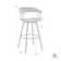 Lynnox Swivel Counter or Bar Height Upholstered Stool with Arms