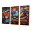 Indigènes composition grand mystère - ensemble d'art mural amérindien-146047728-146047502