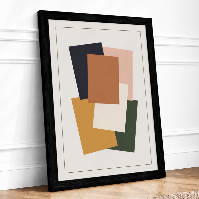 Earth Rectangles Minimalist - Print, A1 - 84.1 x 59.4 cm, Black