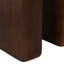 Console en travertin Modern Edge avec base en bois pour l'entrée ou le couloir - Console de canapé étroite pour vestibule ou présentoir de maison - 47 po, brun clair et brun
