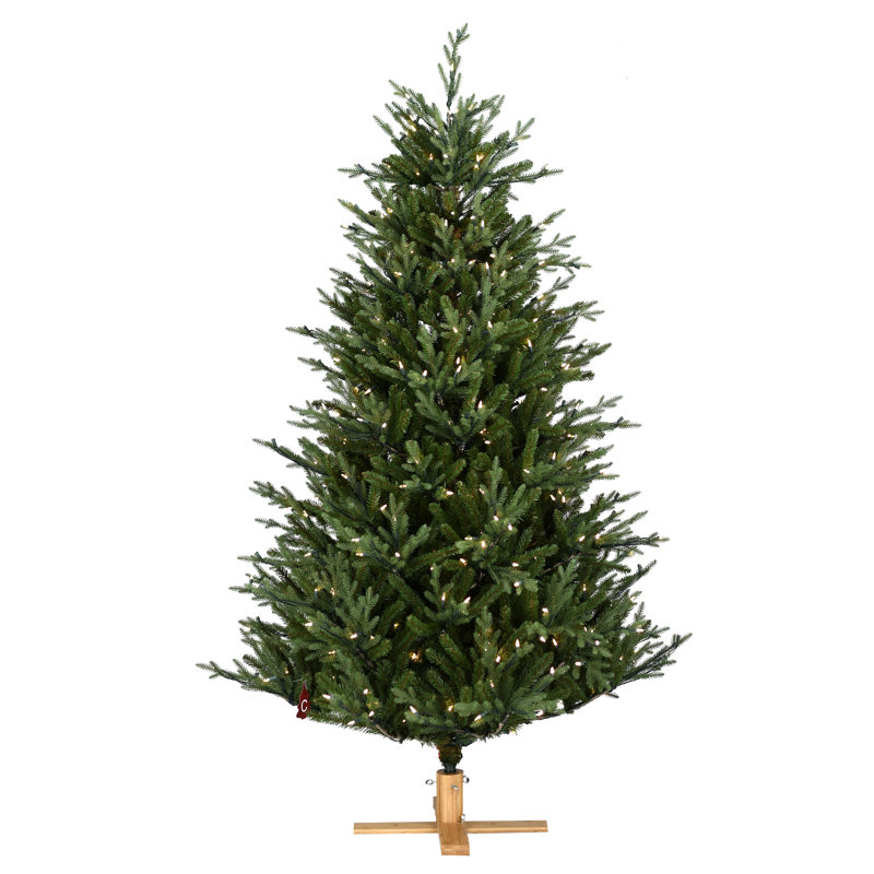 Lighted Artificial Fir Christmas Tree, 6ft H x 4.17ft W x 4.17ft D