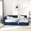 Structure de lit capitonnée avec rangement, canapé-lit avec dossier confortable et accoudoirs, lit pour chambre à coucher, salon, velours (80,5 po x 59 po x 29,5 po)-308506010