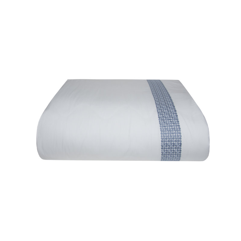 Lagos_Duvet Cover, White/Blue, King Duvet Cover