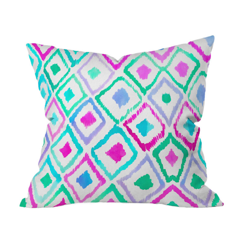 Coussin décoratif aquarelle, 20 po x 20 po