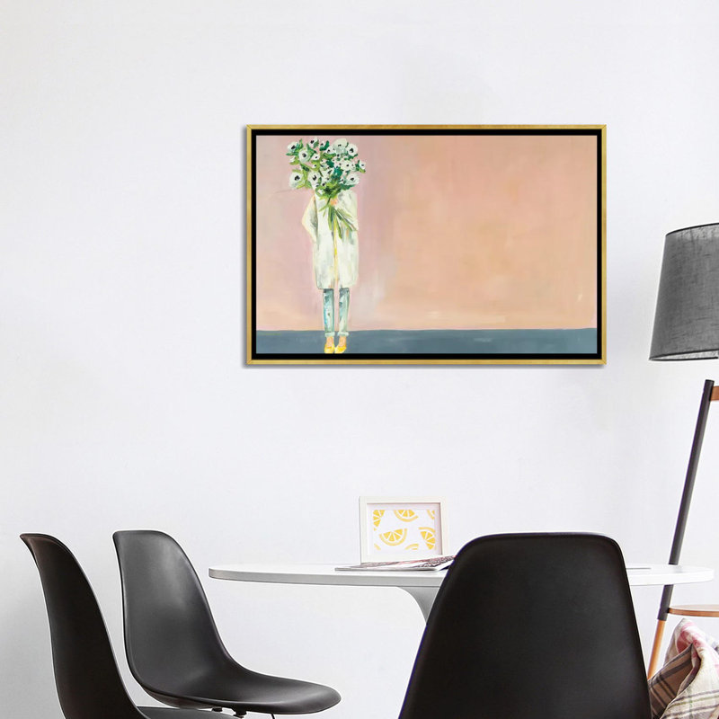 «Anemone» par Meredith Steele - reproduction d'art, Toile encadrée d'or, H 40 po x l 60 po x 1,5 po