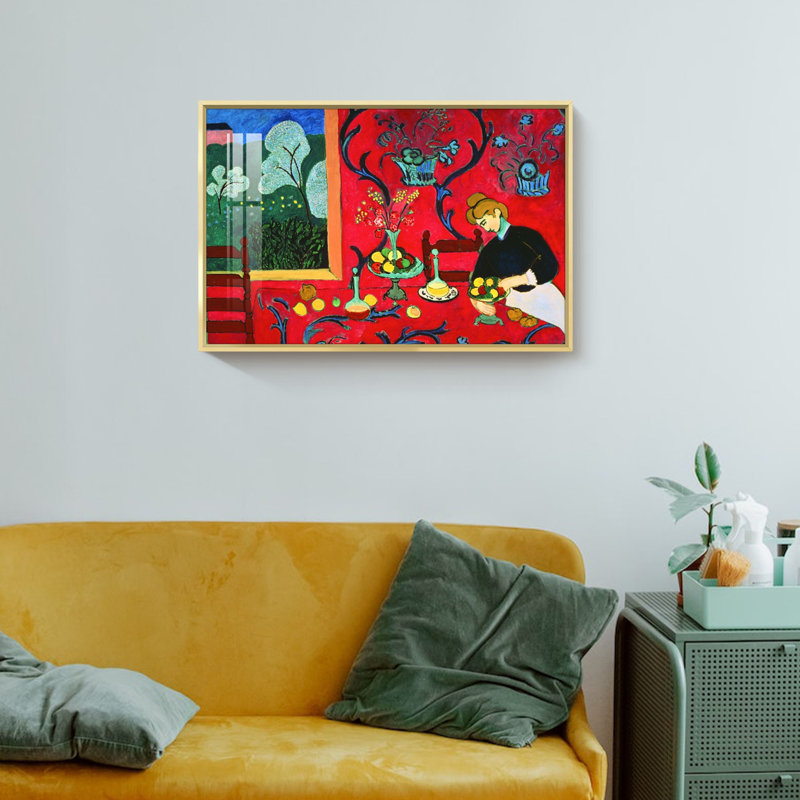 Matisse, reproduction d'art, H 24 po x l 16 po x P 1,3 po, Cadre doré