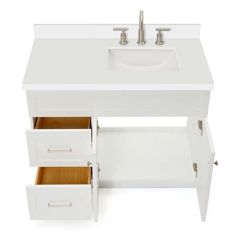 Meuble-lavabo simple 43 po Hamlet, Blanc