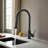 Pull Down Kitchen Faucet With Sprayer-111235208
