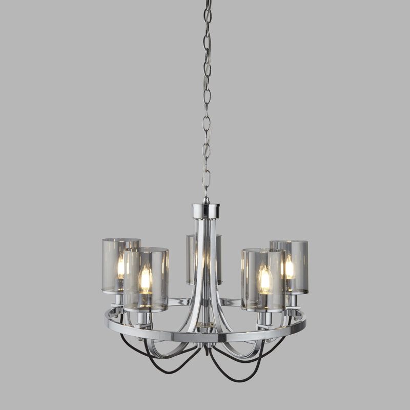 Cheung 5 - Light Waggon Wheel Chandelier