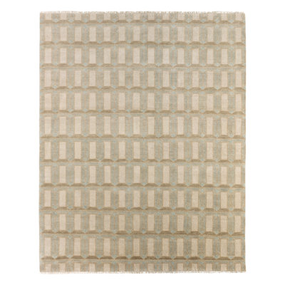 Jaipur Living Vaila CRA09 Handknotted Geometric Beige and Taupe Area Rug (6'X9')