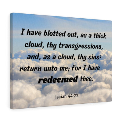 " Redeemed Isaiah 44:22 Christian "