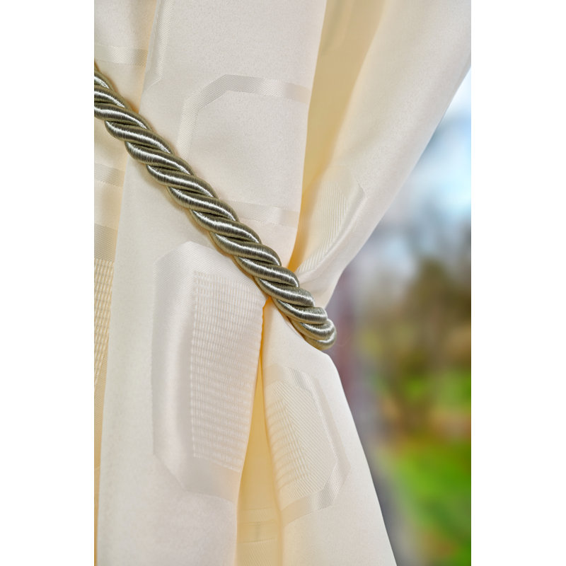 Triggs Aubergine Fabric 36cm Curtain Holdback/Tieback, Green
