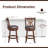 Red Barrel Studio Swivel Counter Height Dining Pub Chairs with Rubber Wood Legs