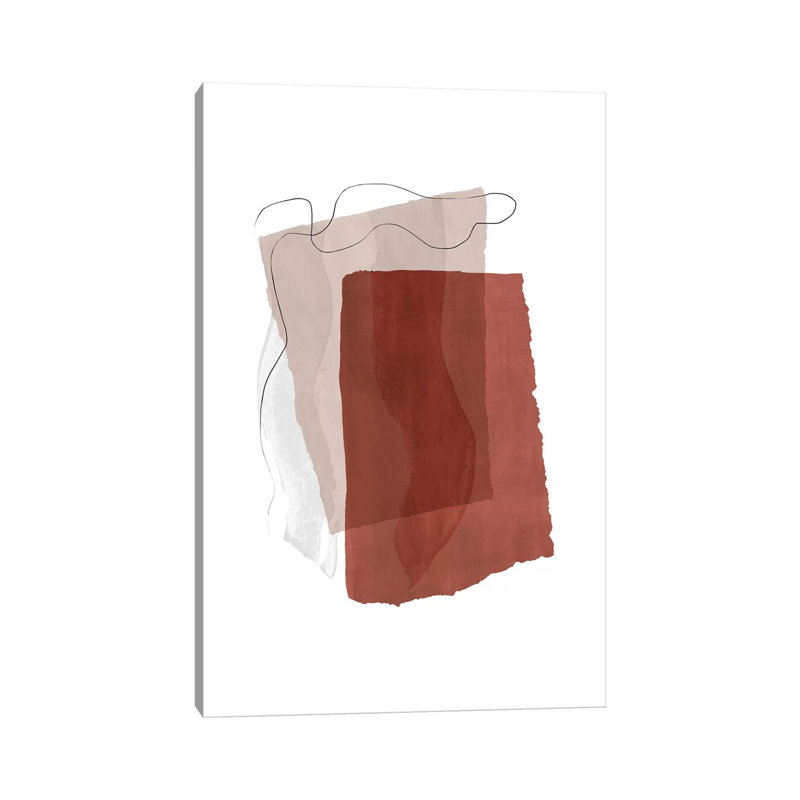 Fragment II - Terracotta by Nouveau Prints - Wrapped Canvas Print, 20.32 cm H x 30.48 cm W