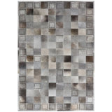 Sundance Flatweave Leather Animal Print Area Rug in Black