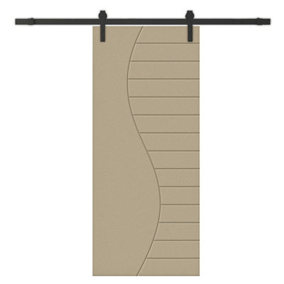 Hollow Paneled Painted without Installation Hardware Kit Barn Door
