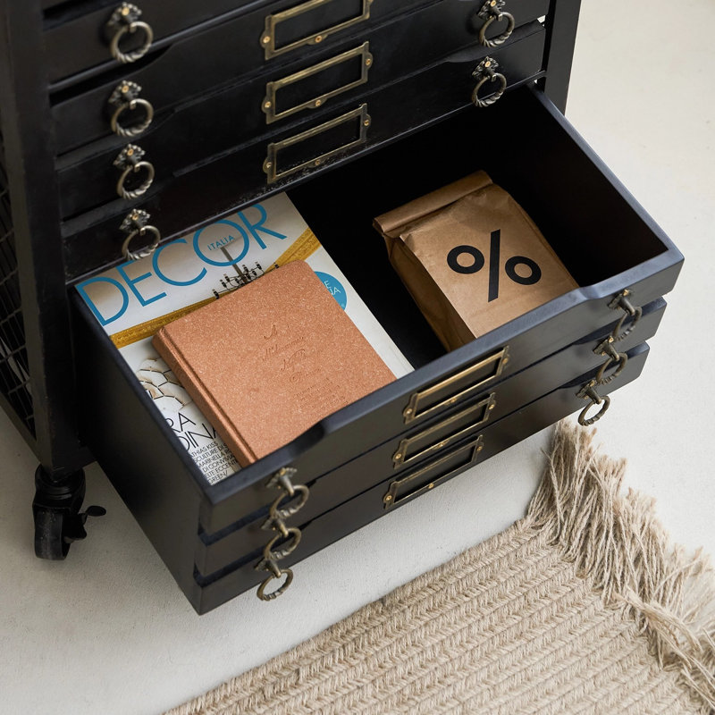 179cm Wide 9 -Drawer Mobile File Cabinet