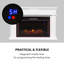 Klarstein 86cm W White Electric Fireplace