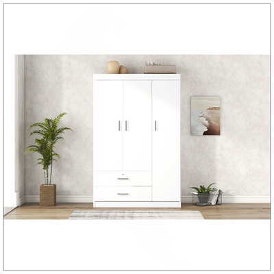 Armoire 3 portes avec 2 tiroirs