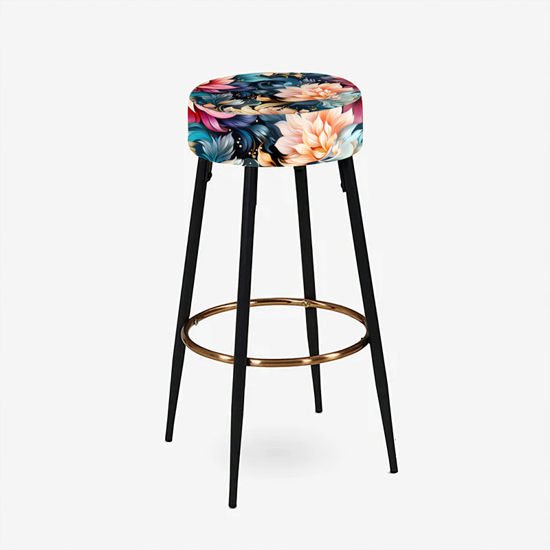 Ensemble de 2 tabourets de bar à motif cachemire Ethereal Whispers