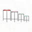 Ensemble de 4 supports à plantes gigognes multicolores, L1: D14x22 "L2: D12x20" L3: D10x16 "L4: D8x12"