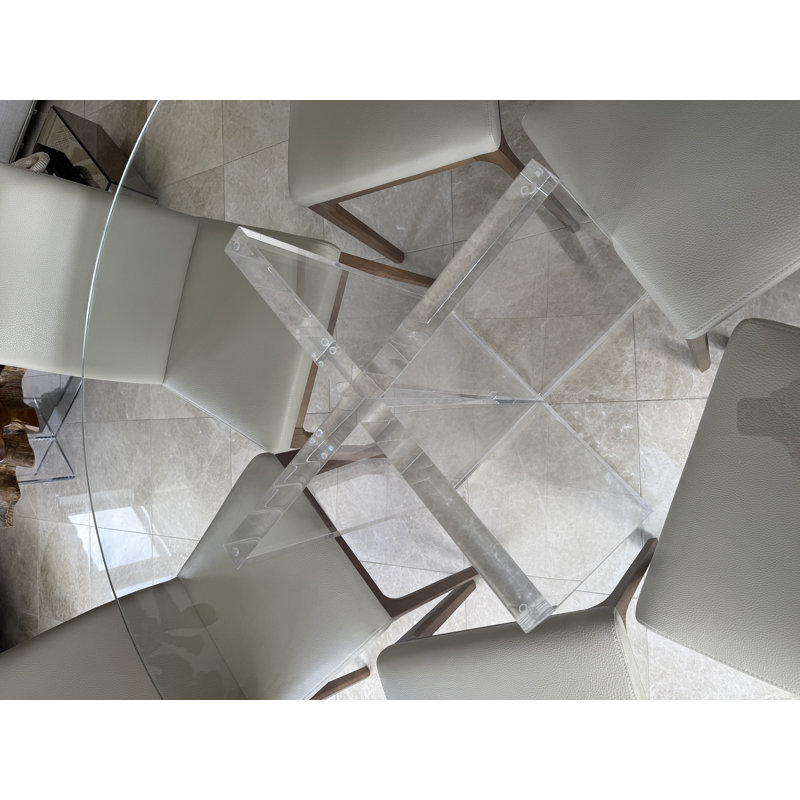 Round Glass Top Dining Table