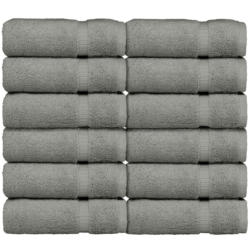Ensemble de serviettes 100% coton, gris