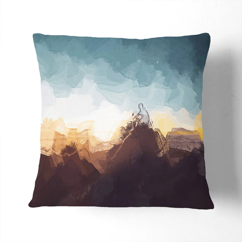 Abstract Square Throw Cushion, 40cm H x 40cm W x 15cm D