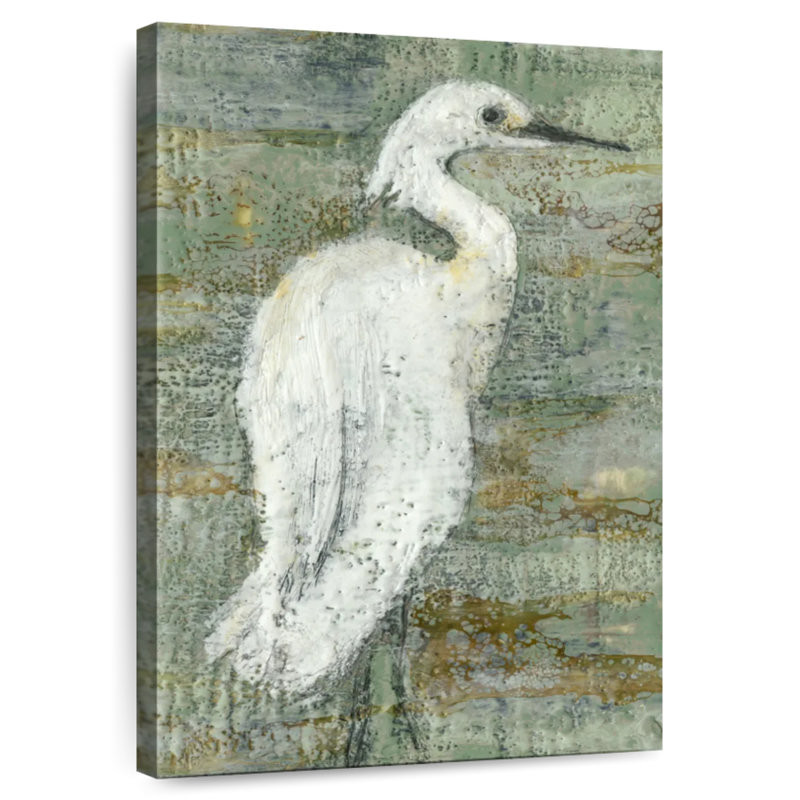 Brampt Textured Heron I, 12" H x 8" W