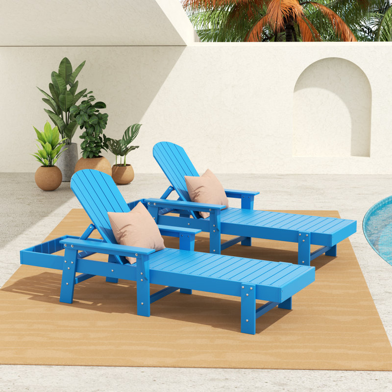 Altura Outdoor Chaise Lounge, Pacific Blue