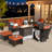 Cracraft Patio Furniture Set with Swivel Rocking Glider Chairs, for Patio, Deck, Backyard, and Front Porch-581850708-581850709-552690830