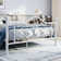 Anterrio Metal Open-Frame Bed with Butterfly Pattern Design Headboard and Footboard