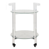 Jules 2 Tier Acrylic Bar Cart