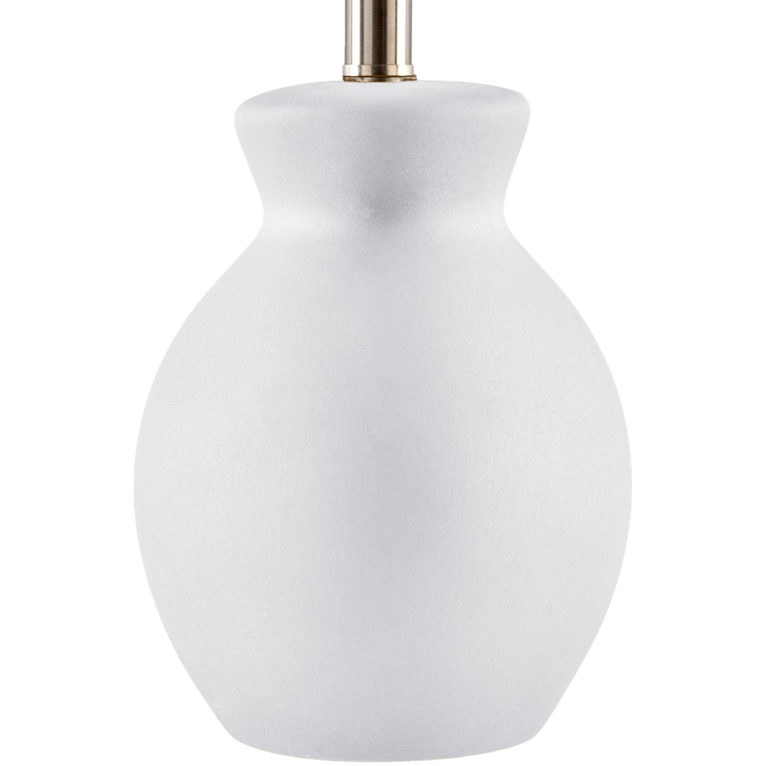 Momsen Scallop Shade Matte Lamp, White, Natural, 15"H x 8"W x 8"D