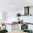 Kaniyha 15 In. 2-Light 60-Watt Whimsical White Flush Mount With Matte White Metal Flower Shade