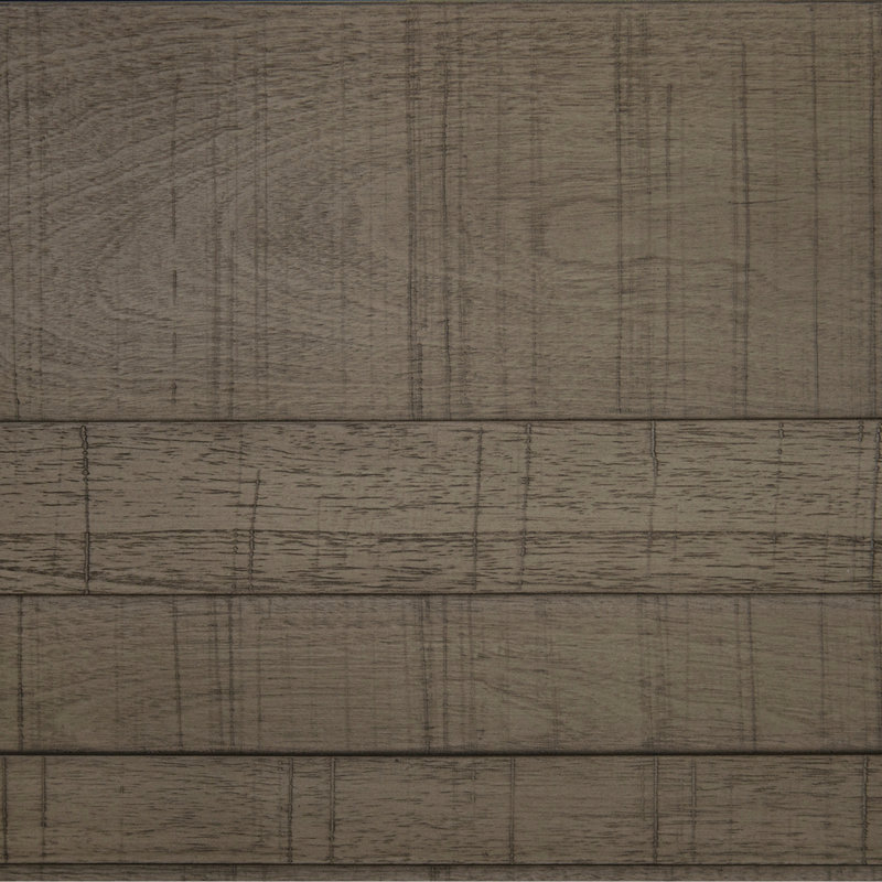 Wood Bed with Rustic Plank Frame, Gray