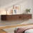 Floating TV Stand With RGB Lights, 63" Wall Mounted TV Shelf-995440030-990340519