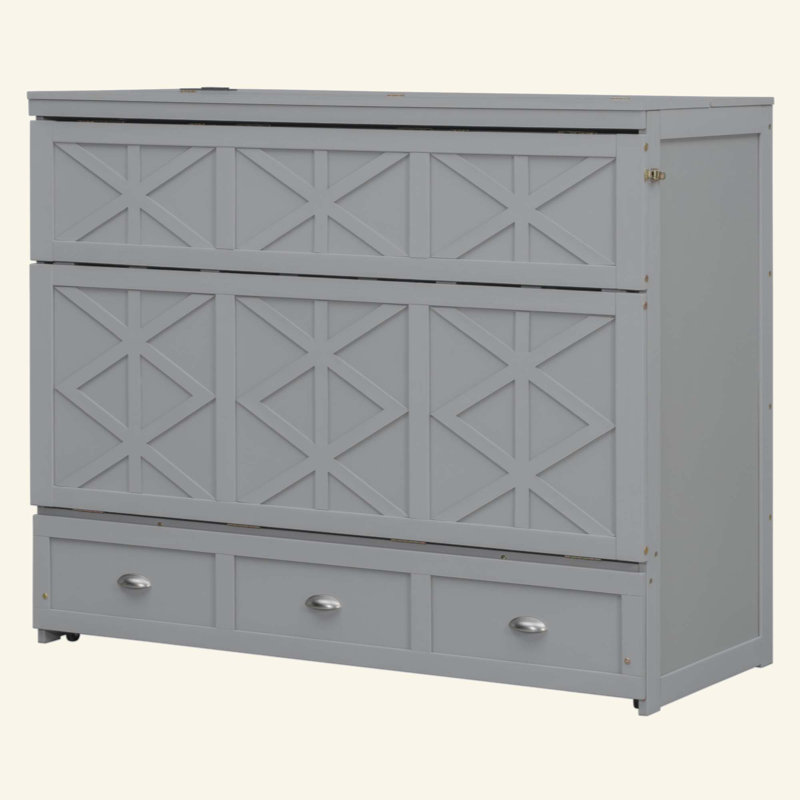 Lit escamotable avec grands tiroirs Murphy, Grey