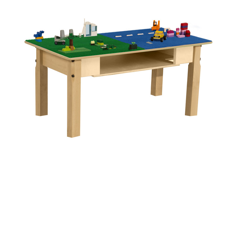 Table de jeu Time-2-Play, Bleu et vert, H 14,5 po x L 35 po x l 15,5 po
