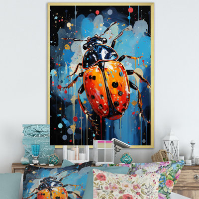 Ladybug Canvas Wall Art, Garden Insect Nature Print - Spotlight On Ladybugs